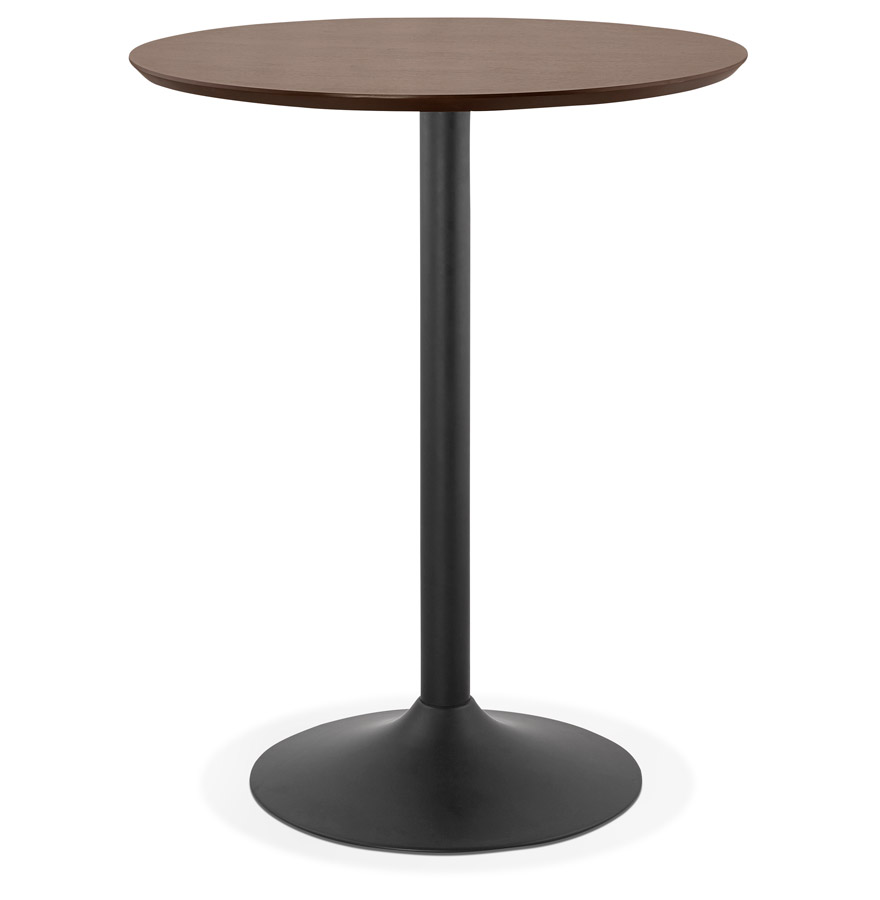 kokoon design OSTERIA' high bar / high table in Walnut finish wood - Ø 90 cm