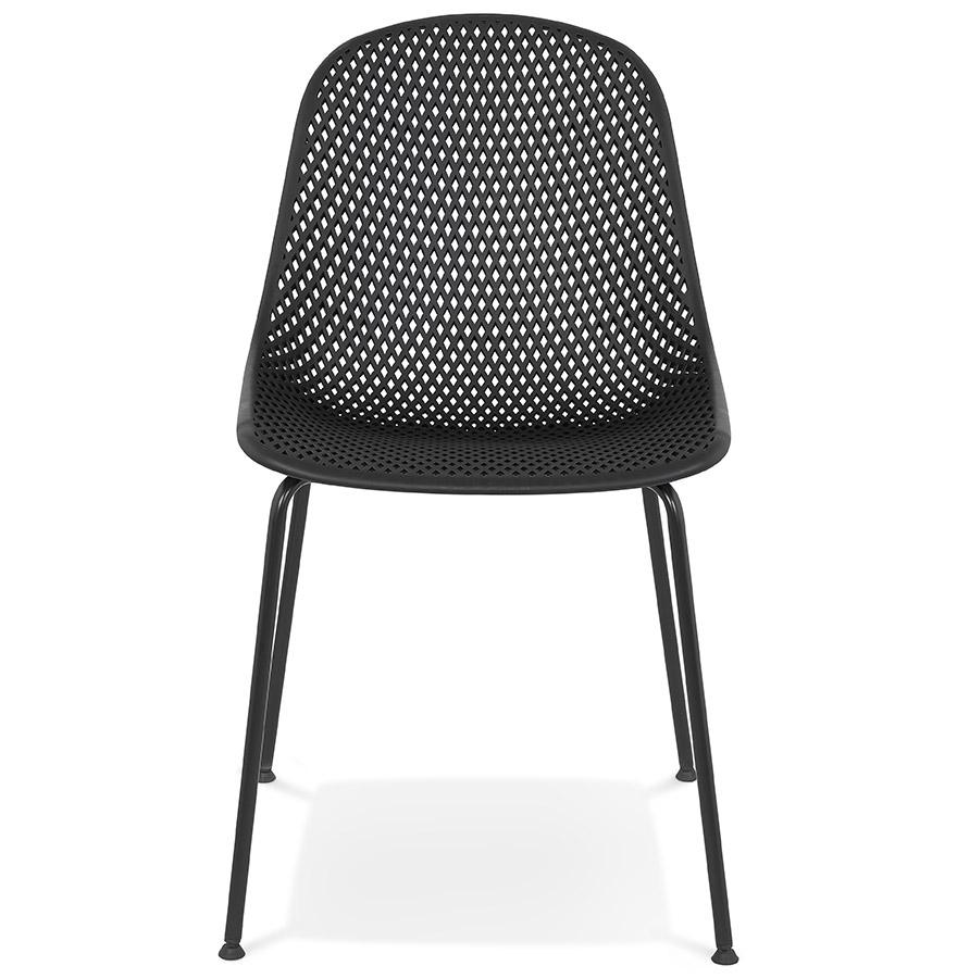 Kokoon Design Perforated Design Chair 'VIKY' Black Indoor / Outdoor