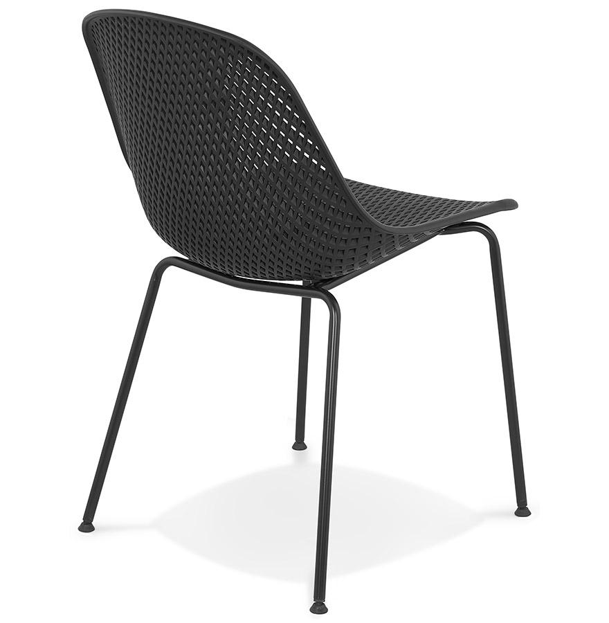 Kokoon Design Perforated Design Chair 'VIKY' Black Indoor / Outdoor