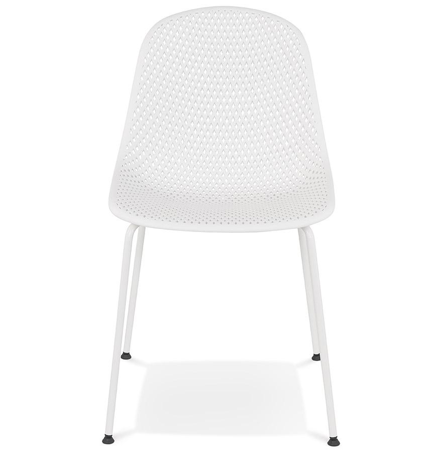 Kokoon Design Perforated Designer Chair 'VIKY' White Indoor/outdoor