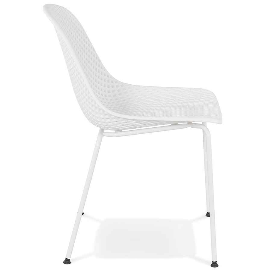 Kokoon Design Perforated Designer Chair 'VIKY' White Indoor/outdoor