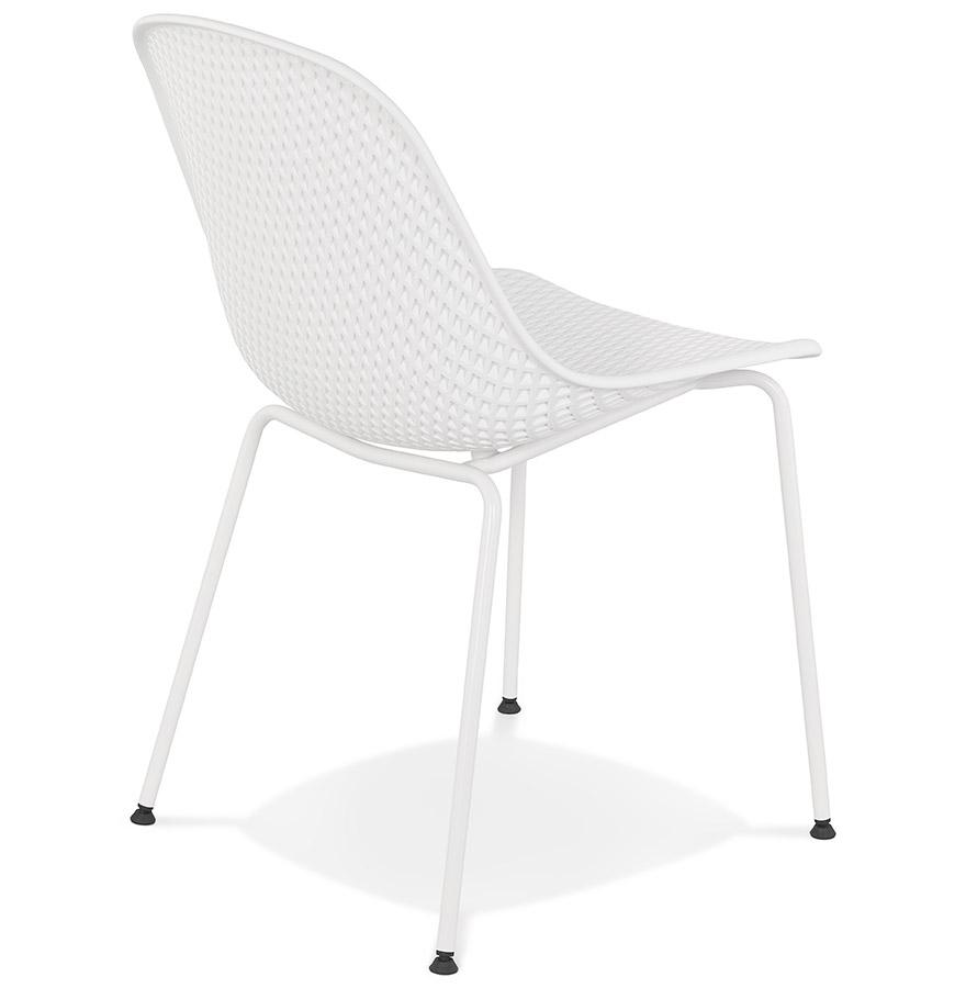Kokoon Design Perforated Designer Chair 'VIKY' White Indoor/outdoor