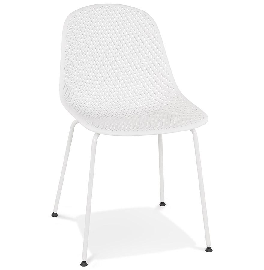 kokoon design Perforated designer chair 'VIKY' white indoor/outdoor