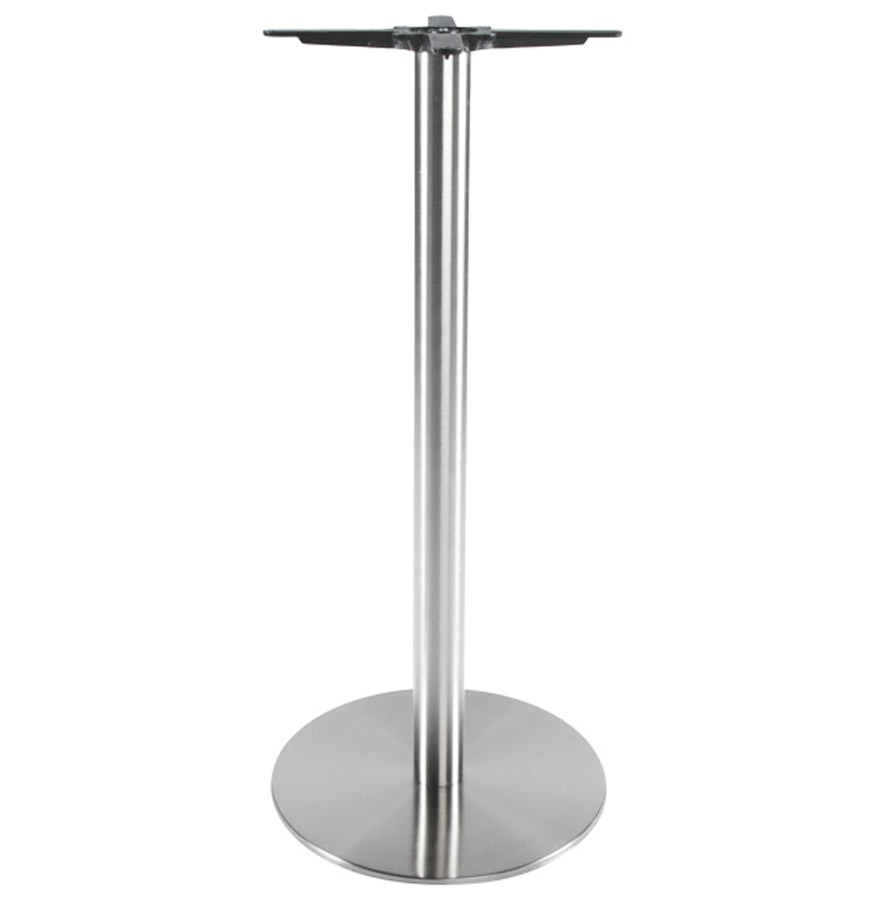 Kokoon Design PLATO' 110 Table Leg In Brushed Steel With Round Base