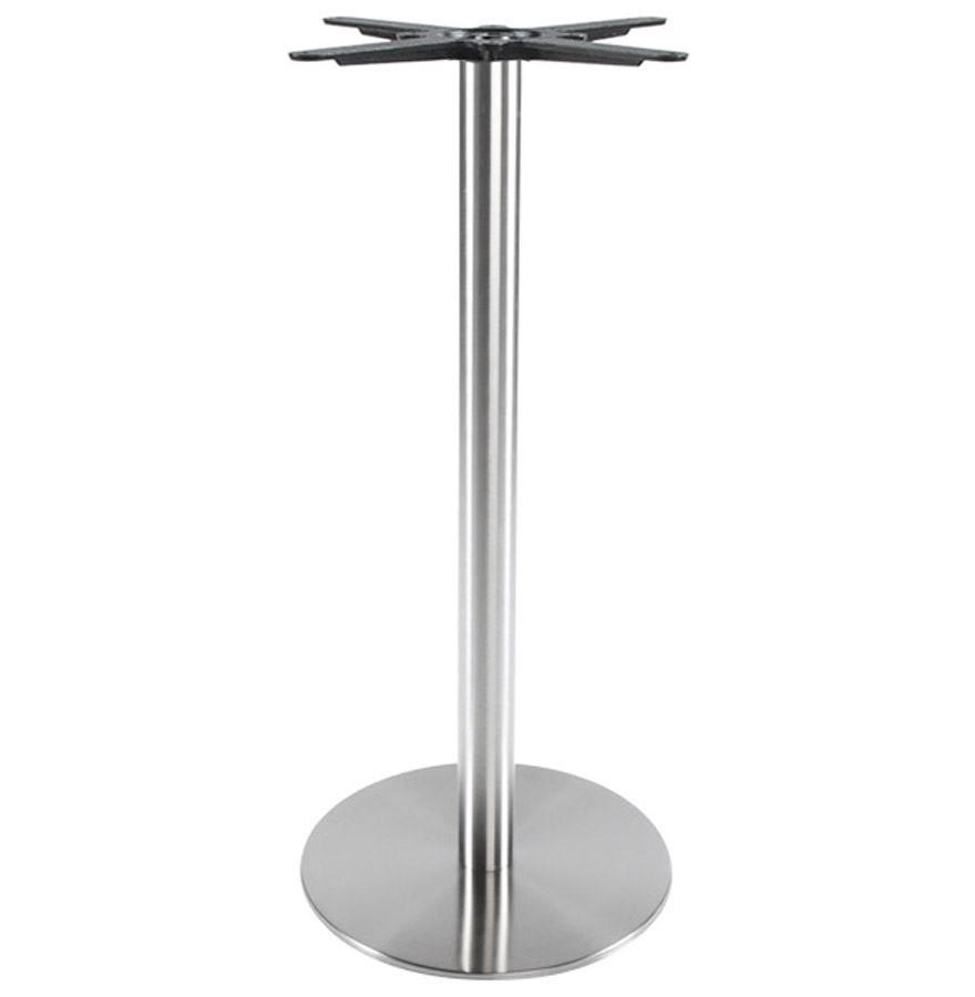 Kokoon Design PLATO' 110 Table Leg In Brushed Steel With Round Base