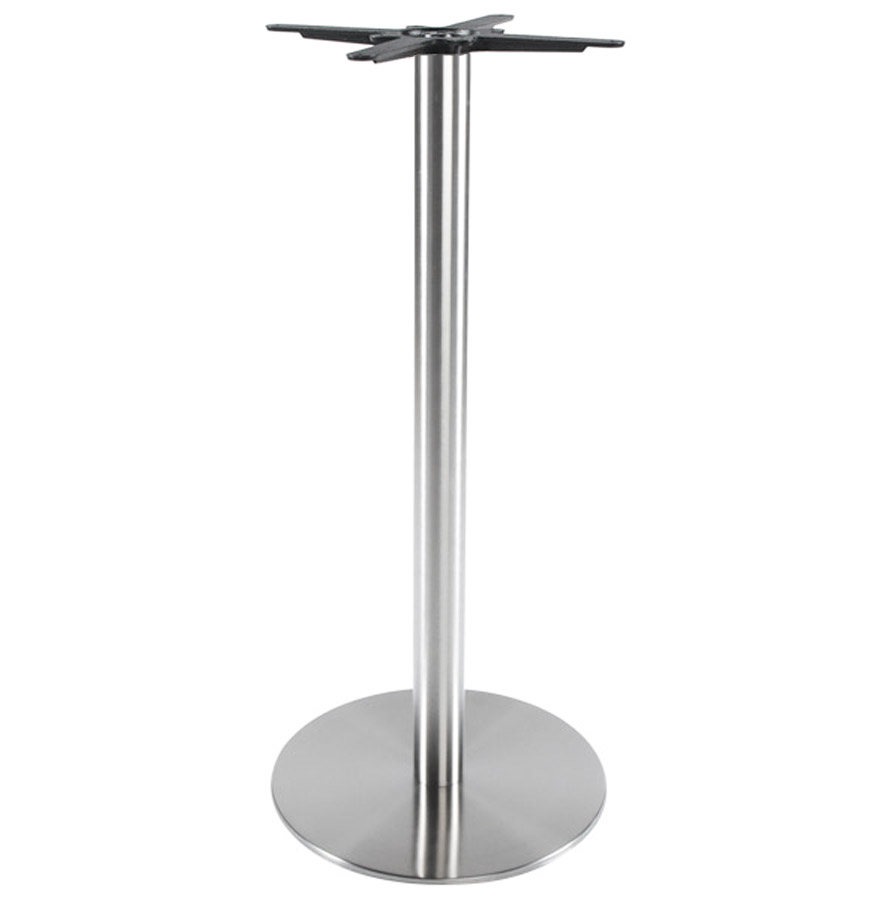 kokoon design PLATO' 110 table leg in brushed steel with round base