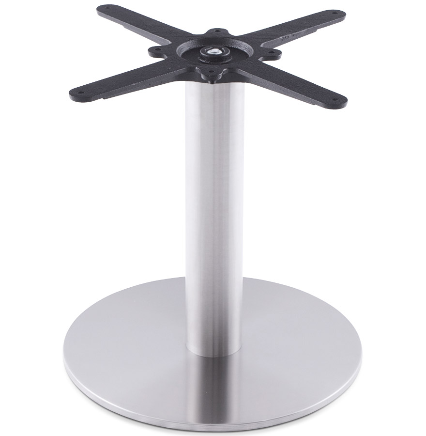kokoon design PLATO' 45 table leg in brushed steel with round base