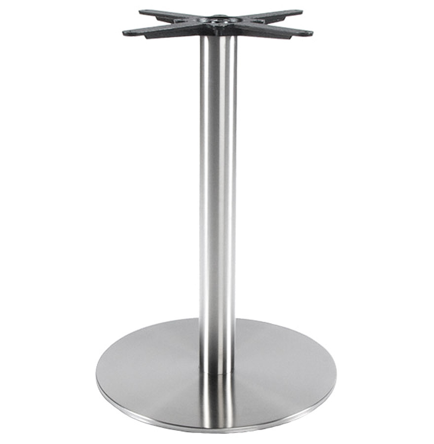Kokoon Design PLATO' 75 Table Leg In Brushed Steel With Round Base