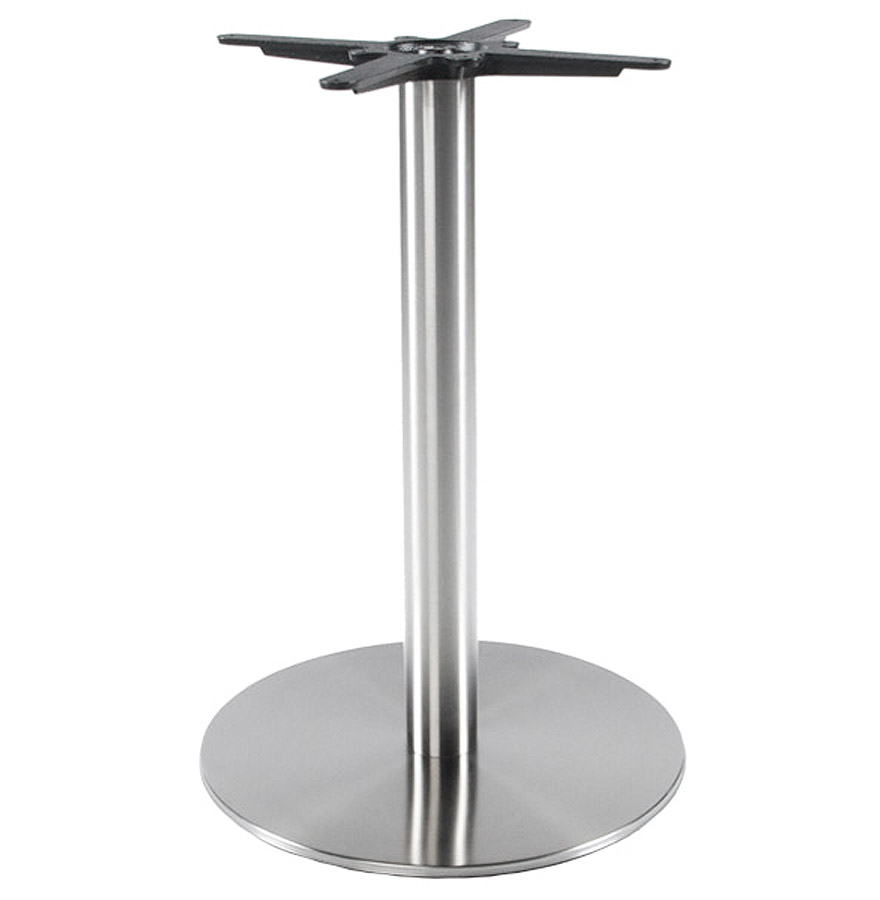 kokoon design PLATO' 75 table leg in brushed steel with round base