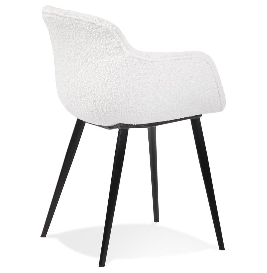 Kokoon Design RACHEL' Chair With Armrests In White Boucle Fabric