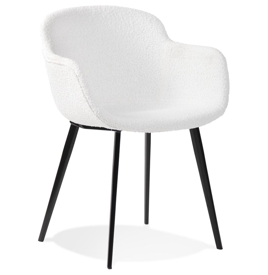 kokoon design RACHEL' chair with armrests in white Boucle fabric
