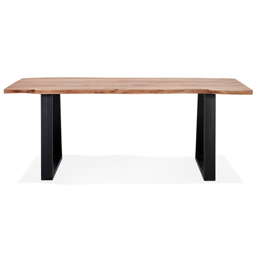 Kokoon Design RAFA' Industrial Style Dining Room Table In Solid Wood And Metal - 200x95 Cm