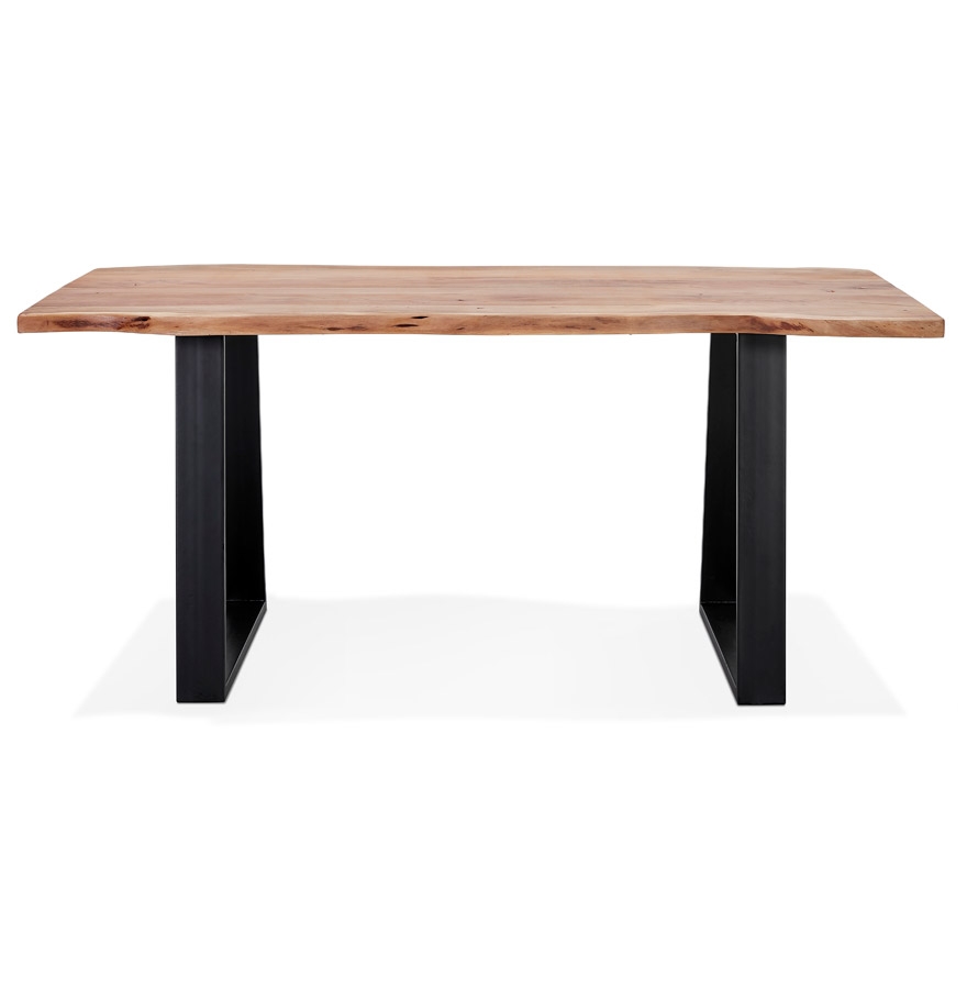 Kokoon Design RAFA' Industrial Style Dining Room Table In Solid Wood And Metal - 160x90 Cm