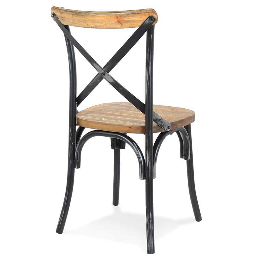 Kokoon Design RANCH' Kitchen Chair In Black Aged Effect Walnut Finish Wood
