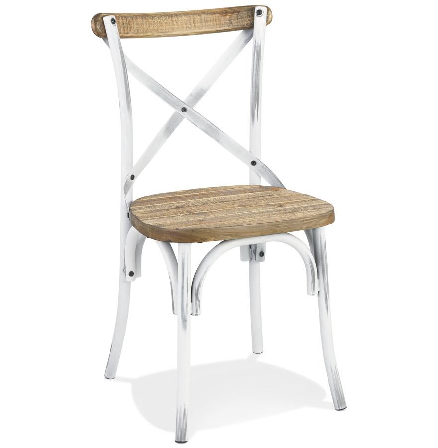 kokoon design RANCH' wooden kitchen chair with aged Walnut finish