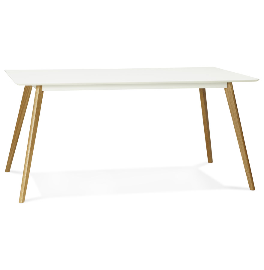 kokoon design Rectangular kitchen table / straight desk 'CANDY' white - 160x90 cm