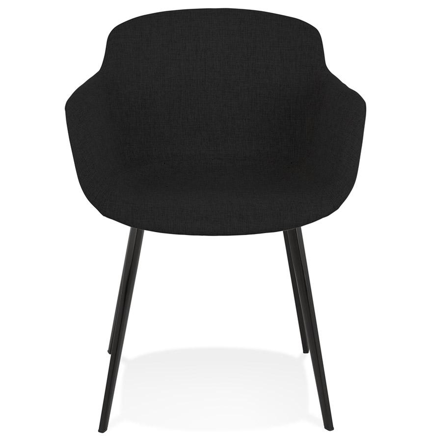 Kokoon Design RIGA' Chair With Armrests In Black Fabric