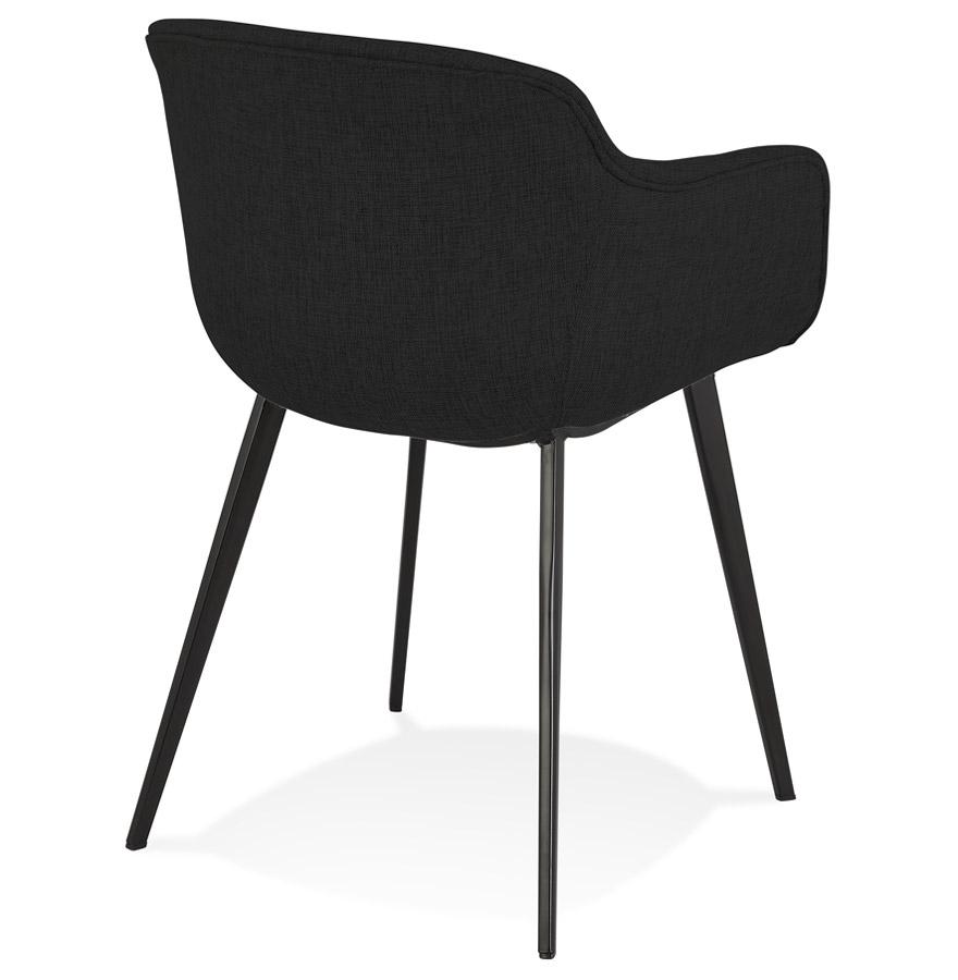 Kokoon Design RIGA' Chair With Armrests In Black Fabric