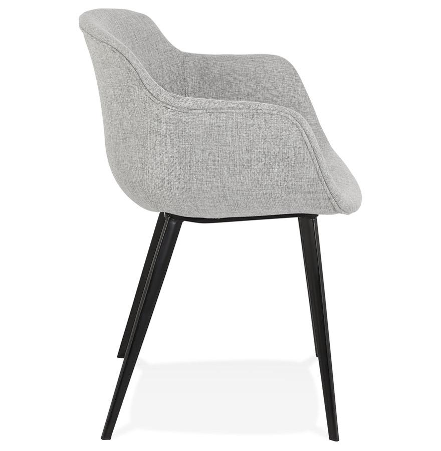 Kokoon Design RIGA' Chair With Armrests In Light Gray Fabric