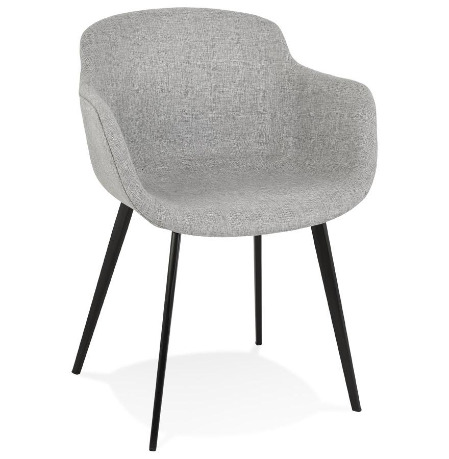 kokoon design RIGA' chair with armrests in light gray fabric