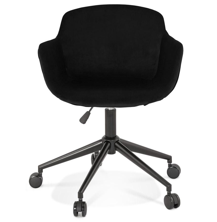 Kokoon Design ROLLING' Office Chair In Black Velvet On Casters