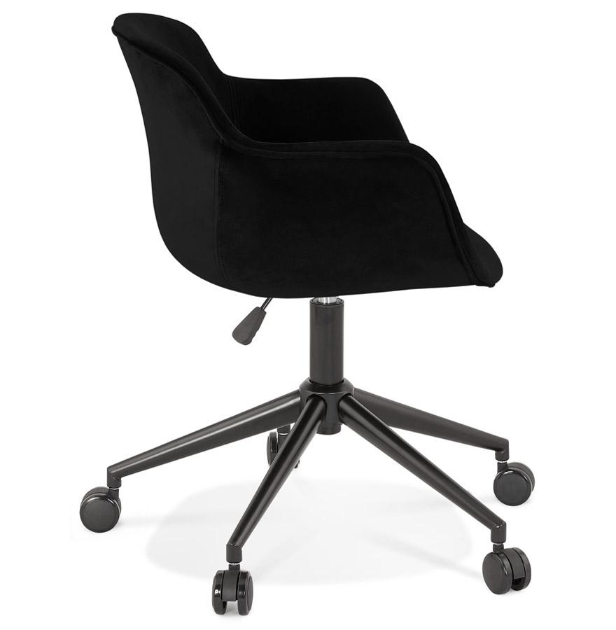 Kokoon Design ROLLING' Office Chair In Black Velvet On Casters