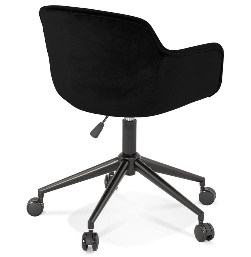Kokoon Design ROLLING' Office Chair In Black Velvet On Casters