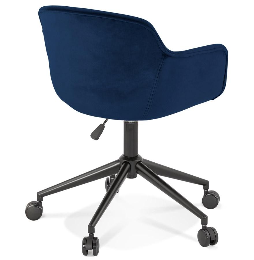 Kokoon Design ROLLING' Office Chair In Blue Velvet On Casters