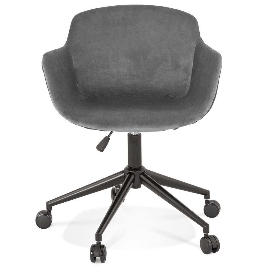Kokoon Design ROLLING' Office Chair In Gray Velvet On Casters