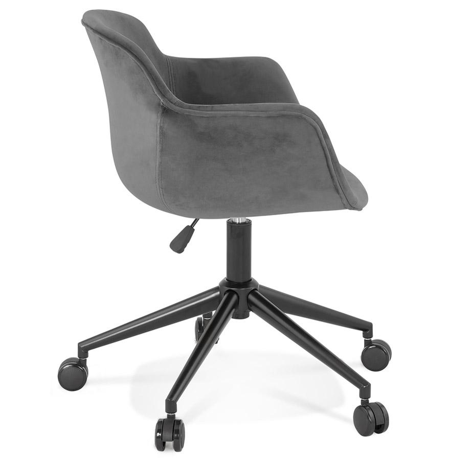 Kokoon Design ROLLING' Office Chair In Gray Velvet On Casters