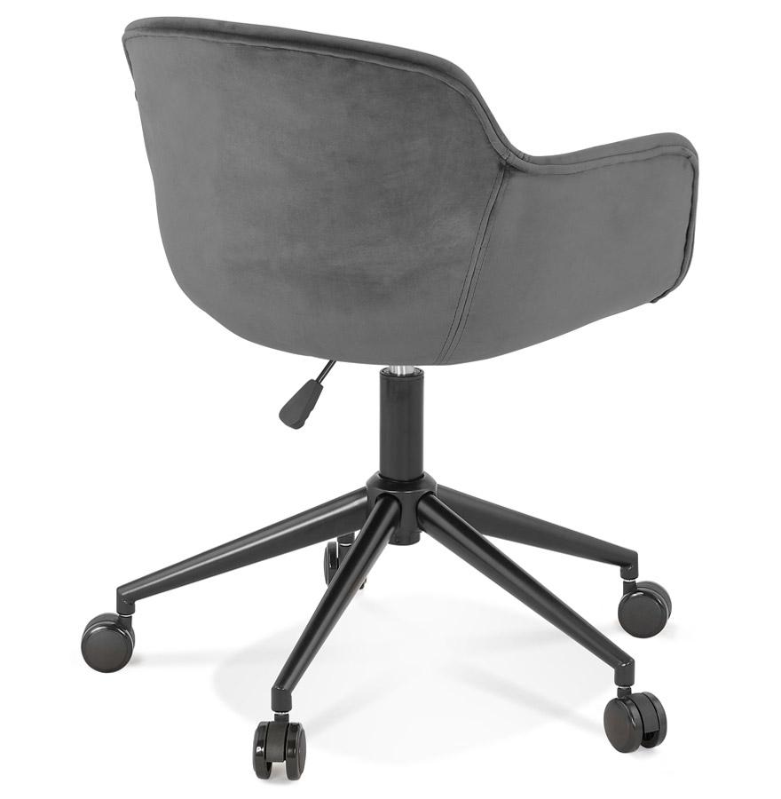 Kokoon Design ROLLING' Office Chair In Gray Velvet On Casters