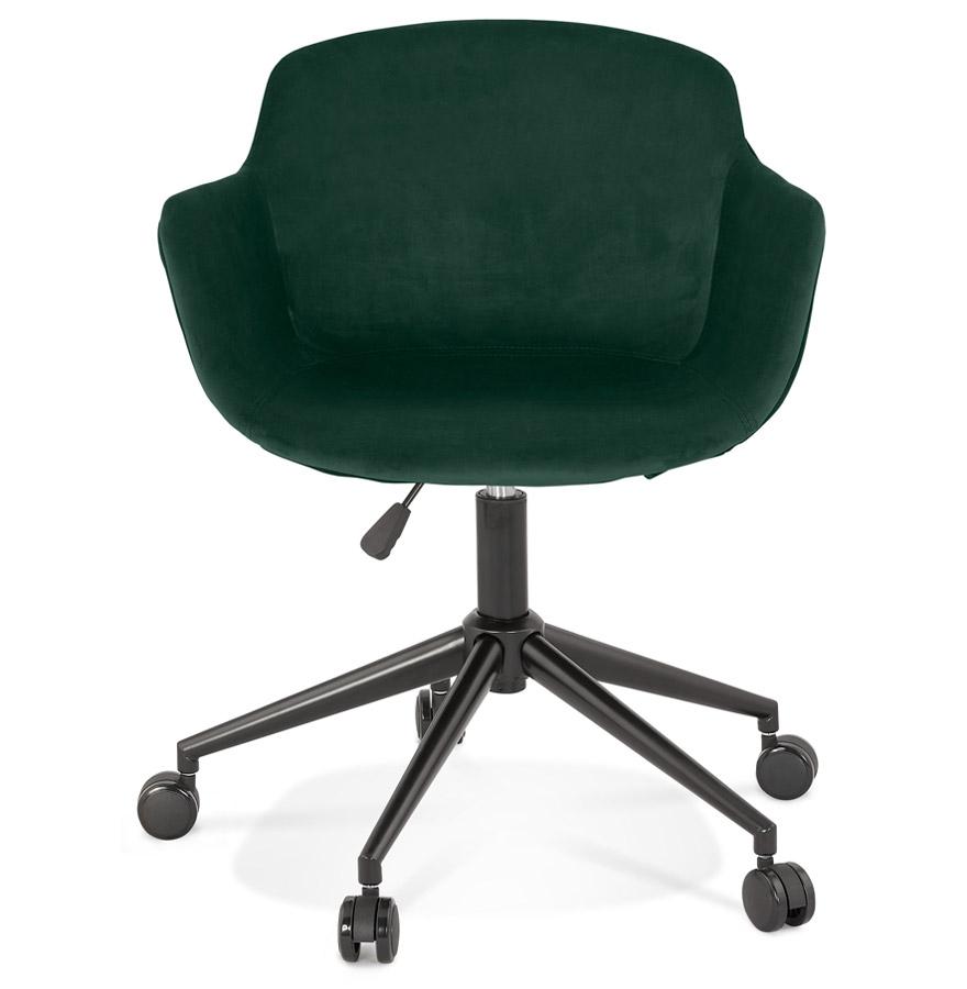 Kokoon Design ROLLING' Office Chair In Green Velvet On Casters