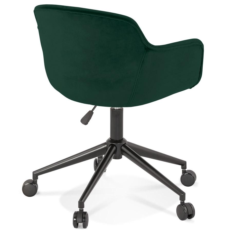 Kokoon Design ROLLING' Office Chair In Green Velvet On Casters