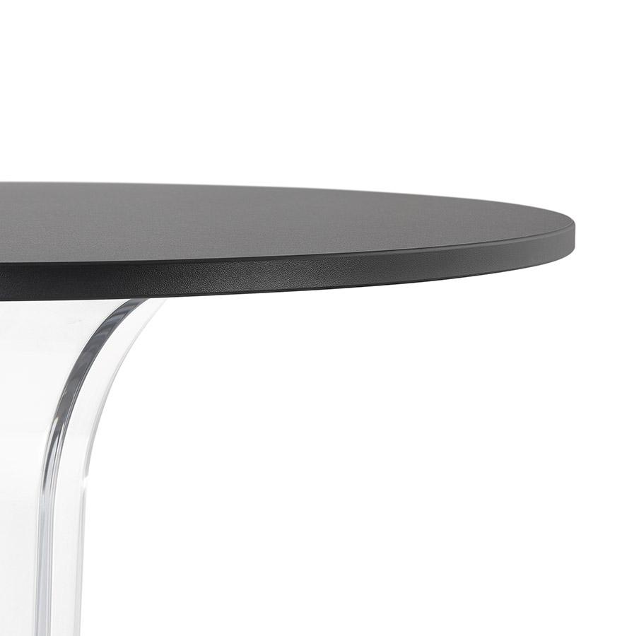 Kokoon Design Round Black Patio Table 'LIMPID' Indoor/outdoor - Ø 68 Cm