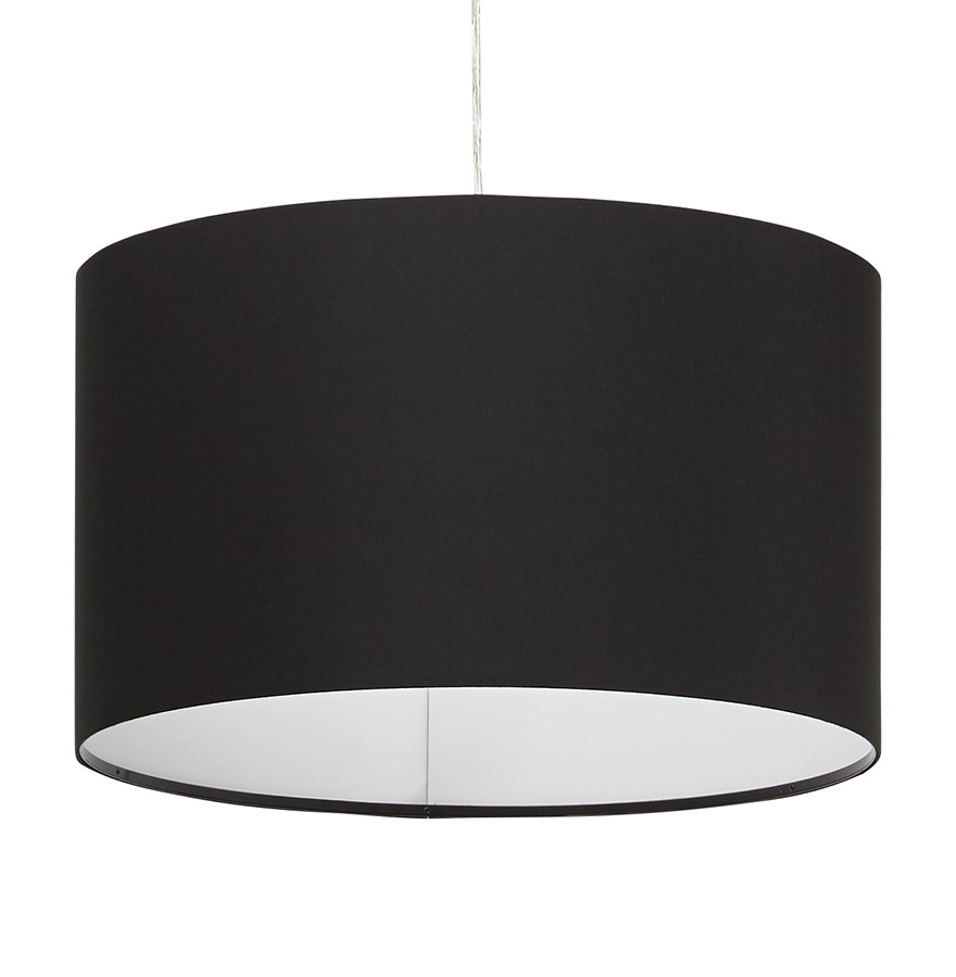 Kokoon Design Round 'BUNGEE' Pendant Light With Black Lampshade