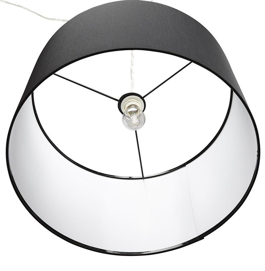 Kokoon Design Round 'BUNGEE' Pendant Light With Black Lampshade