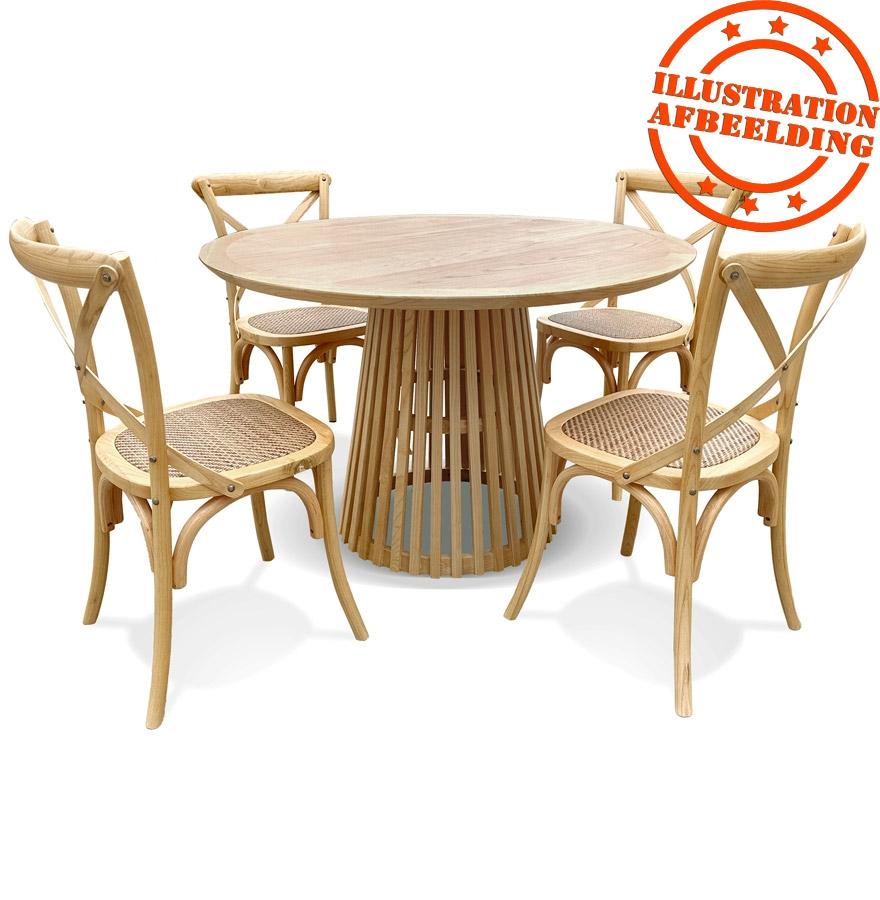 Kokoon Design Round Dining Table 'PERI' In Natural Wood - ø 120 Cm