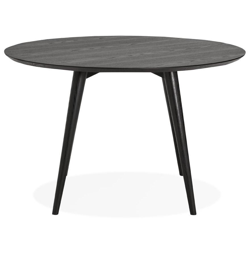 Kokoon Design Round Dining Table 'SWEDY' In Black Wood - Ø 120 Cm