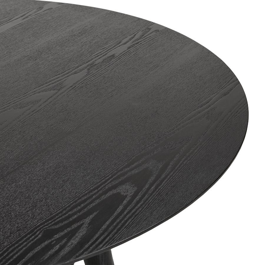 Kokoon Design Round Dining Table 'SWEDY' In Black Wood - Ø 120 Cm