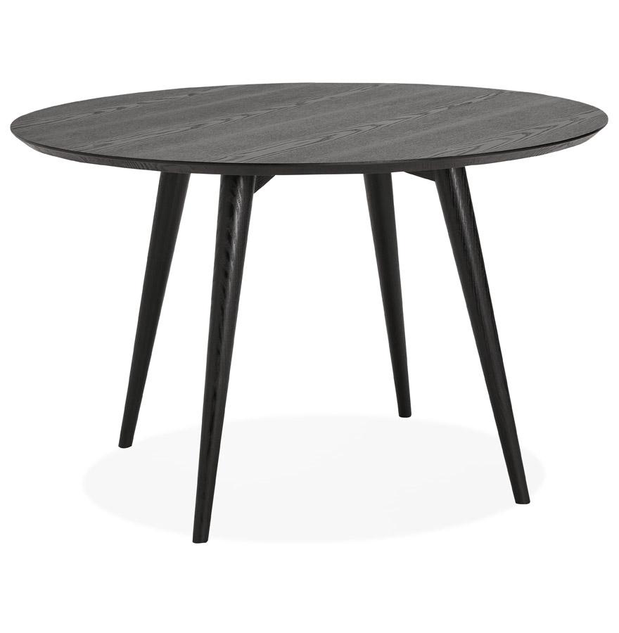 kokoon design Round dining table 'SWEDY' in black wood - Ø 120 cm kokoon design Round dining table 'SWEDY' in black wood - Ø 120 cm