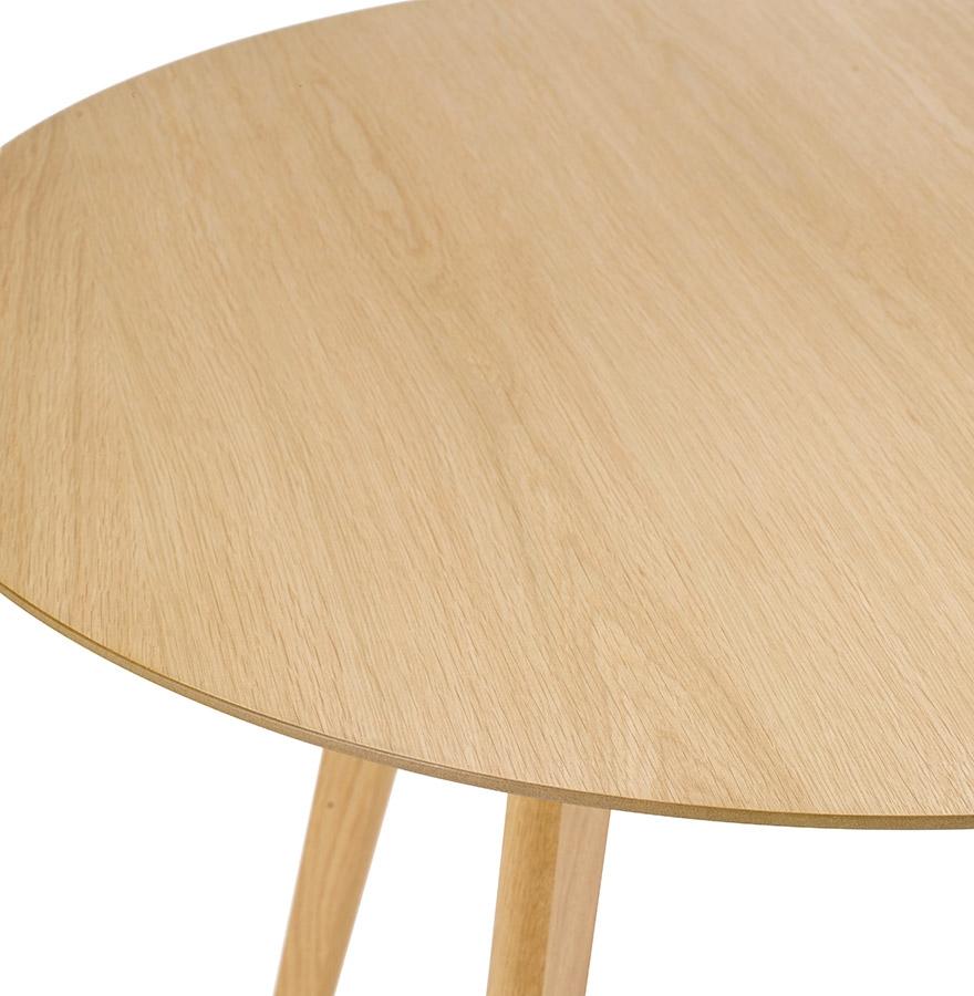Kokoon Design Round Kitchen Table 'AMY' In Natural Finish Wood - ø 120 Cm