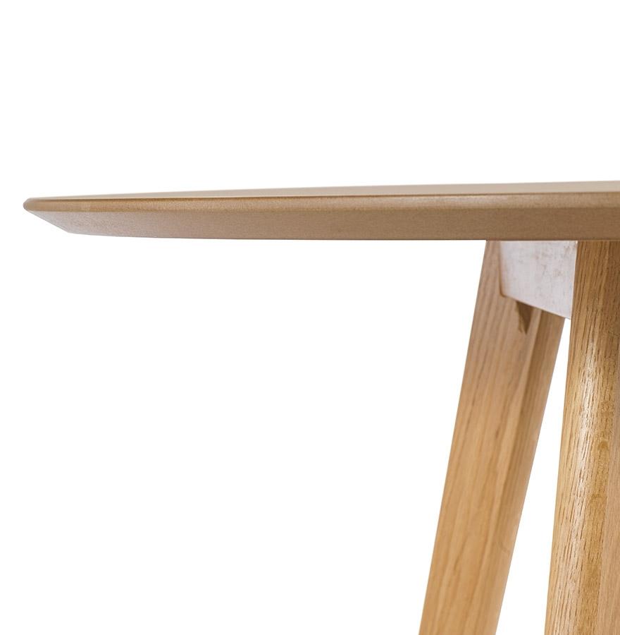 Kokoon Design Round Kitchen Table 'AMY' In Natural Finish Wood - ø 120 Cm