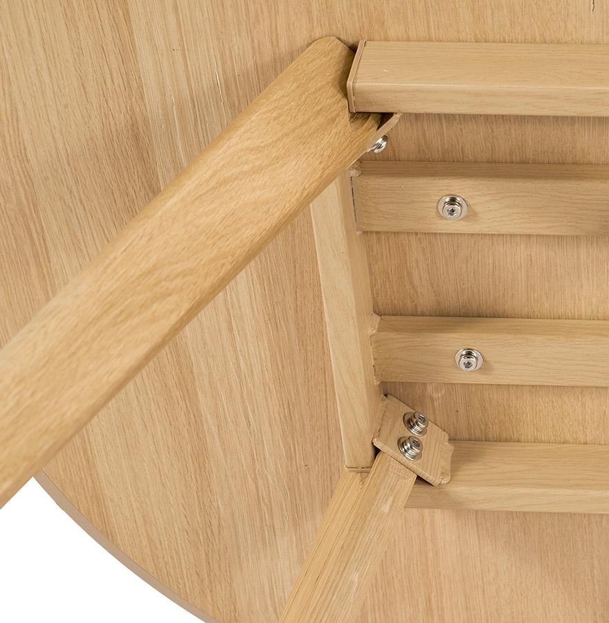 Kokoon Design Round Kitchen Table 'AMY' In Natural Finish Wood - ø 120 Cm