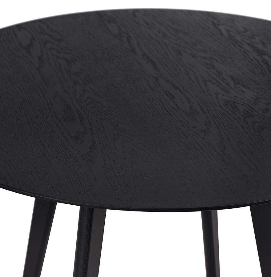 Kokoon Design Round Kitchen Table 'MIDY' Black Scandinavian Style - ø 90 Cm