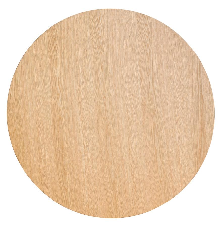 Kokoon Design Round Kitchen Table 'MIDY' Natural Finish Scandinavian Style - ø 90 Cm