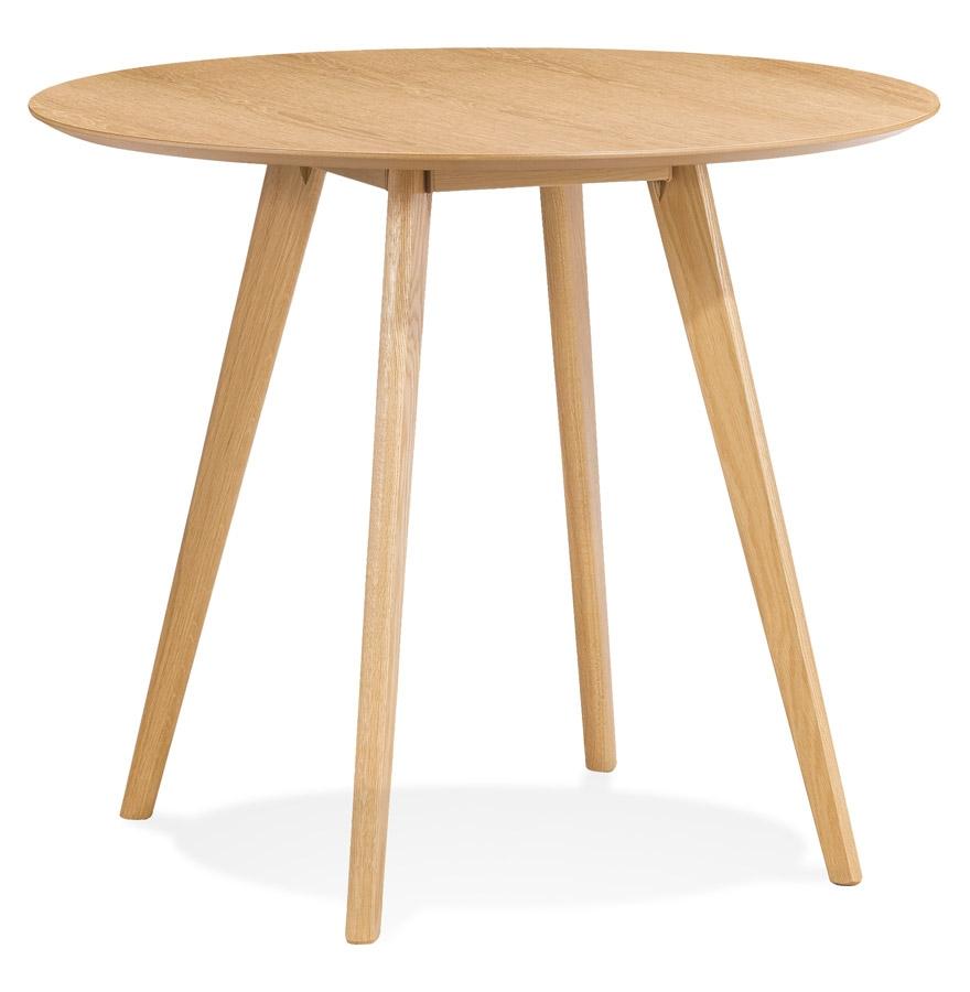kokoon design Round kitchen table 'MIDY' natural finish Scandinavian style - ø 90 cm
