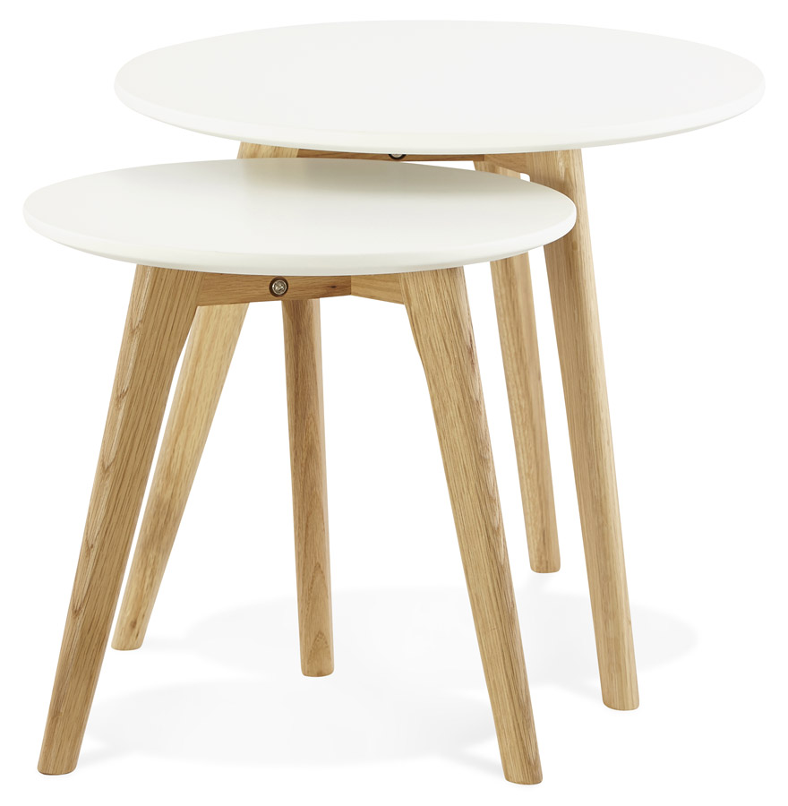 Kokoon Design Round Nesting Tables 'GABY' Scandinavian Style
