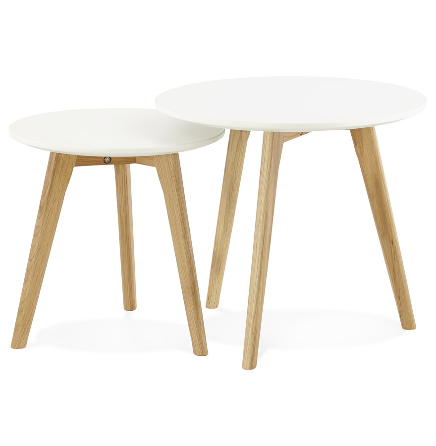 Kokoon Design Round Nesting Tables 'GABY' Scandinavian Style