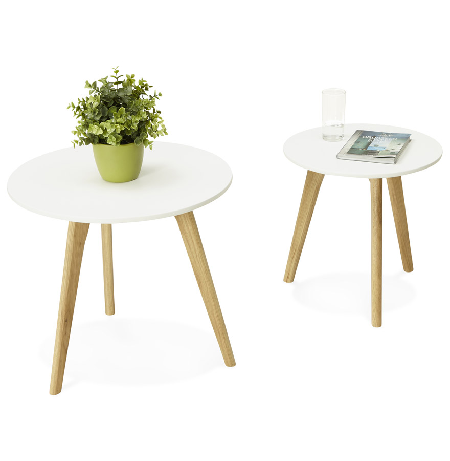 Kokoon Design Round Nesting Tables 'GABY' Scandinavian Style