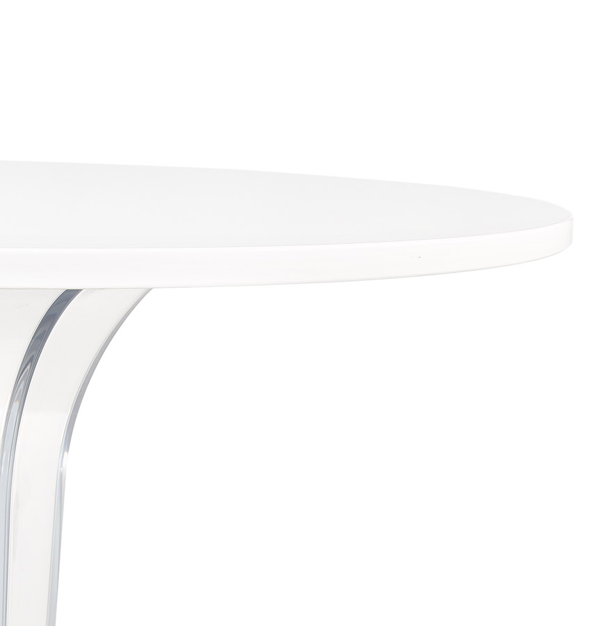 Kokoon Design Round Patio Table 'LIMPID' White Indoor/outdoor - Ø 68 Cm